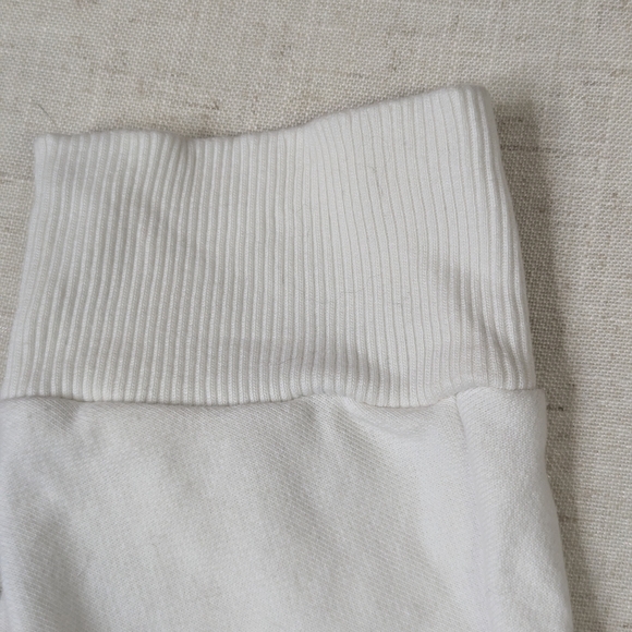 ZARA White Embroidered Floral Sweatshirt Puff Sleeve 100% Cotton Sz S - Picture 4 of 9